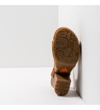 Art Sandalias de piel 1691  Soho marrn -Altura del tacn: 7 cm-