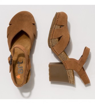 Art Leather sandals 1691 Soho brown -Height of the heel: 7 cm- -Leather sandals 1691 Soho brown -Height of the heel: 7 cm- -Leather sandals 1691 Soho brown