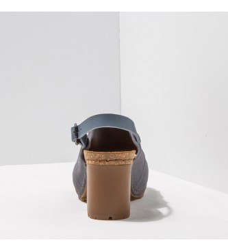 Art Sandálias de couro nobuck-W Blue Fog Soho cinzento -Altura: 7cm