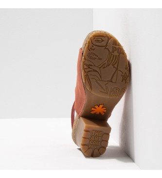 Art Sandálias de couro nobuck-W Blush Soho rosa -Altura: 7cm