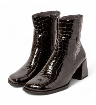 Art Lederstiefeletten 1706 Verona schwarz