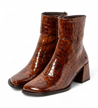 Art Leder-Stiefeletten 1706 Verona braun