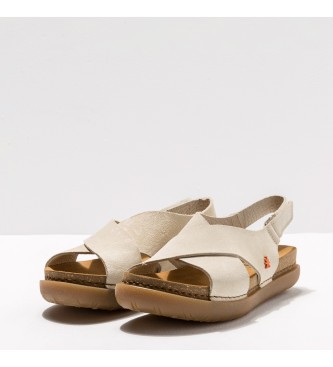 Art Rhodes beige leather sandals