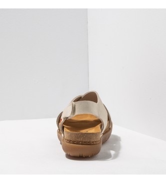 Art Rhodes beige leather sandals