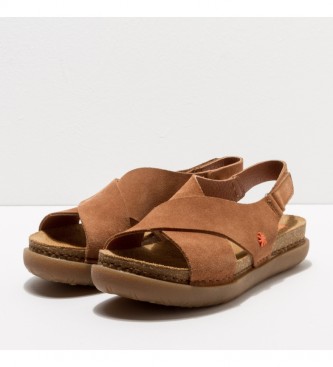 Art 1710 Rhodes sandali in pelle marrone