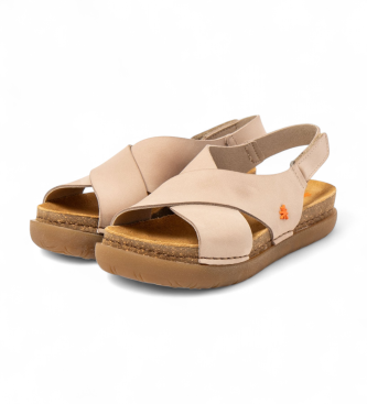 Art Skórzane sandały 1710S Rhodes beżowe