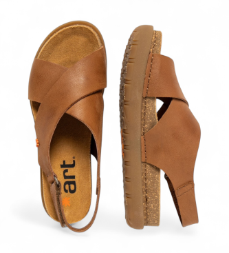 Art Skórzane sandały 1710S Rhodes brązowe