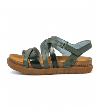 Art Leren sandalen 1714 Rhodos groen