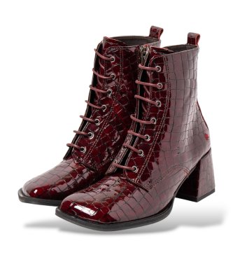 Art Lederstiefeletten 1738 Verona granatrot