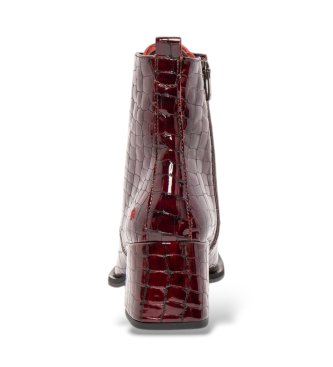 Art Lederstiefeletten 1738 Verona granatrot