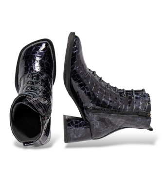Art Stiefeletten aus Leder 1738 Verona grau