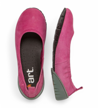 Art 1740 Nantes pink leather ballet pumps