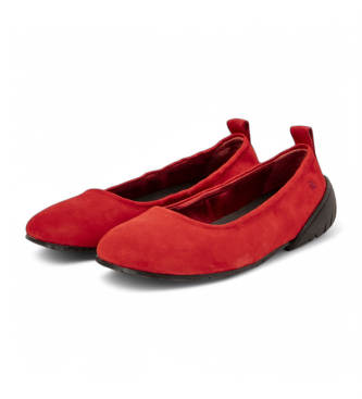 Art 1740 Pantoufles nantaises en cuir rouge