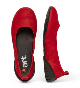 Art 1740 Pantoufles nantaises en cuir rouge