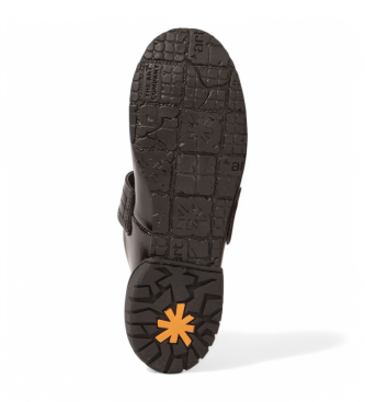 Art 1742 Nantes black leather slipper 1742 Nantes black