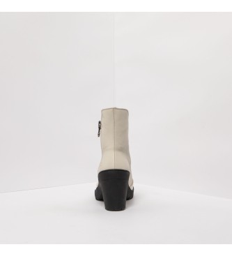 Art Stivaletti in pelle bianco ghiaccio - altezza tacco: 7,5 cm