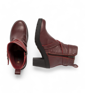 Art Leder-Stiefeletten 1763 Travel burgundy