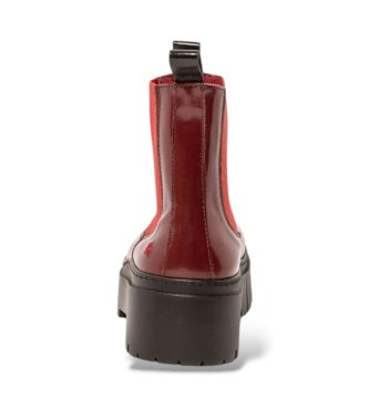 Art Bottines en Cuir 1766 Leeds rouge