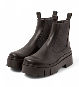 Art Leder-Stiefeletten 1766 Leeds schwarz