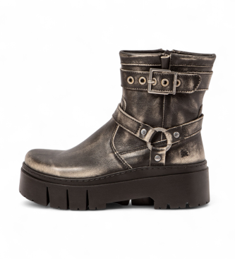 Art Leder-Stiefeletten 1767 Leeds grau