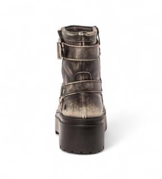 Art Leder-Stiefeletten 1767 Leeds grau