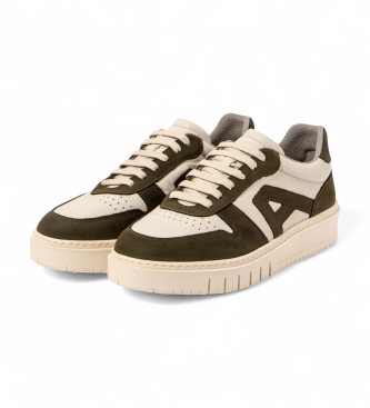 Art Leren sneakers 1777 Beleville wit, groen