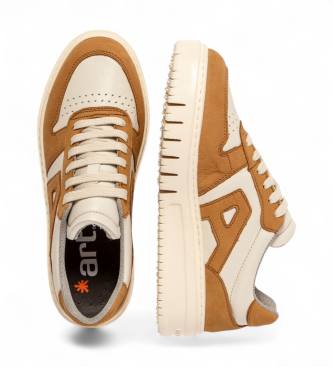 Art Leren sneakers 1777 Beleville wit, geel