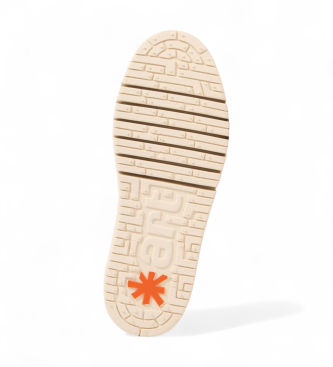 Art Leren sneakers 1777 Beleville wit, geel
