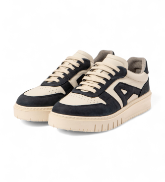 Art Leren sneakers 1777 Beleville wit, marine