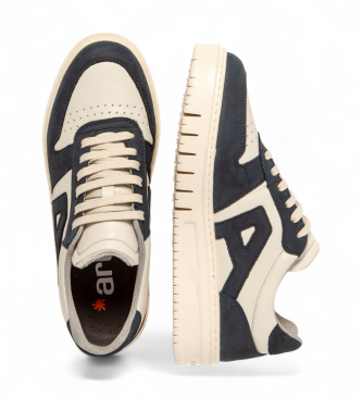 Art Leren sneakers 1777 Beleville wit, marine