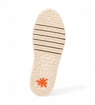 Art Leren sneakers 1777 Beleville wit, marine