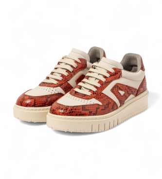 Art Sneakers in pelle Belleville 1777, bianche e rosse