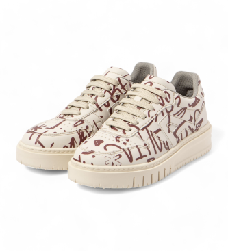 Art 1777F Sneakers Fantasy Belleville in pelle beige