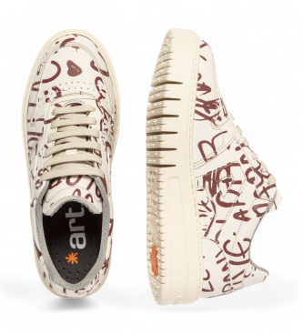 Art 1777F Sneakers Fantasy Belleville in pelle beige