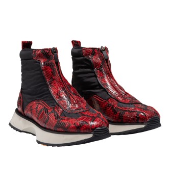 Art Zapatillas de piel 1782F Turin rojo, negro