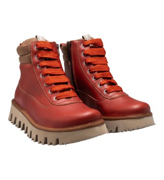 Art Leather booties 1804 Grass Waxed red