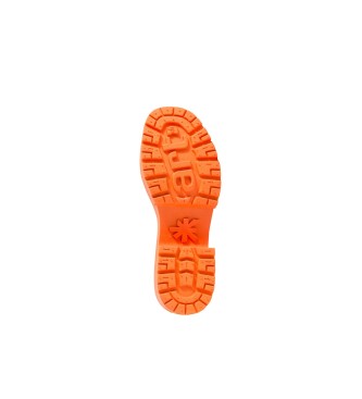 Art Leren sandalen 1821S Manchester oranje -Helphoogte 6cm