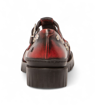 Art 1834S Chaussures Oxford en cuir rouge