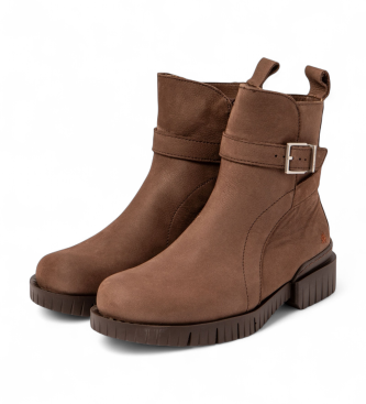 Art 1837 Brown Oxford Leather Ankle Boots