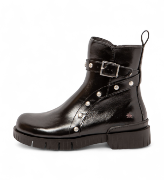 Art 1837S Skórzane buty do kostki Oxford czarne