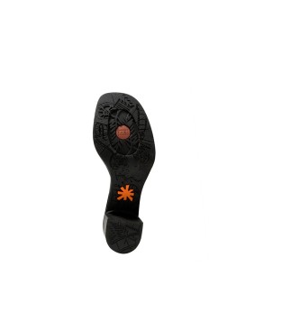Art Black Cannes leather sandals -Heel height 7,5cm