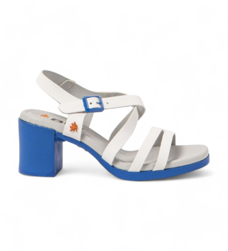 Art White Cannes leather sandals -Heel height 7,5cm