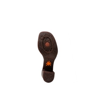 Art 1842 Cannes brune lder sandaler -Hjde hl 7,5cm
