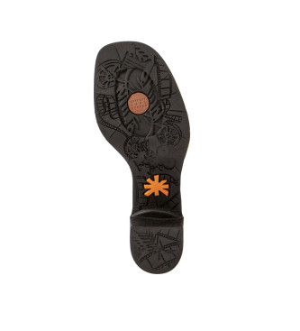 Art 1844 Skórzane sandały Cannes czarne -Wysokość obcasa 7,5cm
