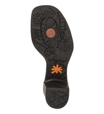 Art 1845 Sandaler i nappalder svart -Heelhjd: 7,5 cm