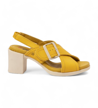 Art Sandali in pelle 1845 Cannes giallo
