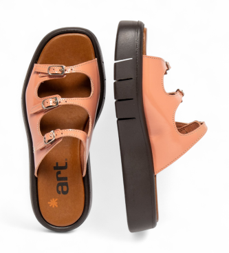 Art Skórzane sandały 1847 Malaga koralowe