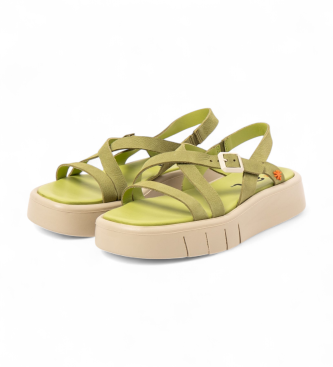Art Skórzane sandały 1853 Malaga zielone