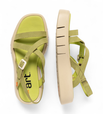 Art Skórzane sandały 1853 Malaga zielone