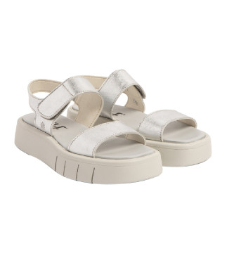 Art 1854F silver leather sandals